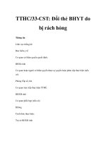 TTHC/33-CST: Đổi thẻ BHYT do bị rách hỏng docx