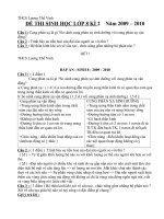 Đề thi có đáp án sinh 8 kỳ II