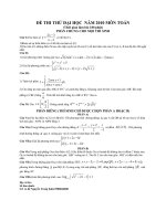 ĐỀ THI THỬ ĐẠI HỌC RẤT HAY  CỦA TRUNG TÂM GIA SƯ SƯ PHẠM