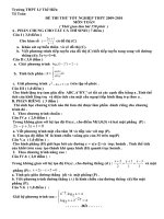 Đề Toán TN Trường Lê Thế Hiếu