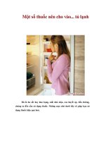 Một số thuốc nên cho vào... tủ lạnh potx