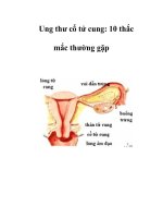 Ung thư cổ tử cung: 10 thắc mắc thường gặp docx