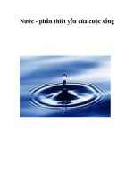Nước - phần thiết yếu của cuộc sống pdf