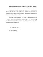 Vitamin chăm sóc làn da bạn mịn màng docx