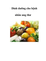 Dinh dưỡng cho bệnh nhân ung thư pps