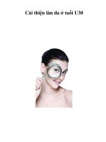 Cải thiện làn da ở tuổi U30 docx
