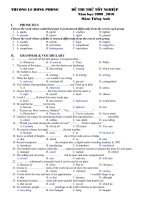 Đề Anh Trường Lê Hồng Phong