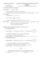 Đề thi thử TN Toán - Đề 6