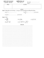 Kiểm tra 15'''' môn Toán 9 (Số 01)