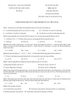 THI THỬ ĐH TRƯỜNG THPT BẮC KIẾN XƯƠNG