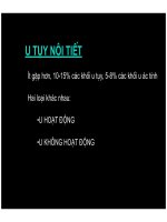 Bài giảng U đắc tụy (Phần 4) pps
