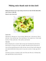 Những món thanh mát từ dưa lưới pps