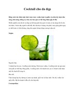 Cocktail cho da đẹp Bằng cách cho thêm một chút rượu rum, vodka hoặc tequilla vào ppsx