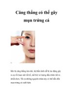 Căng thẳng có thể gây mụn trứng cá pps