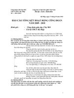 Báo cáo tổng kếtcông đoàn cuối năm 2009-2010