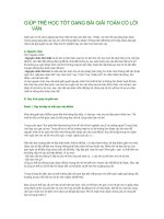 Giúp trẻ học tốt dạng toán có lời văn