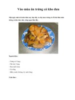 Vào mùa ăn trứng cá kho dưa docx
