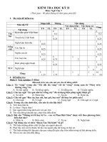 Văn 7_ Kiểm tra HKII (có ma trận)