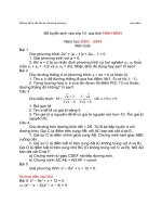 TS 10 tỉnh Ninh Bình(có HD+DA_sưu tầm)