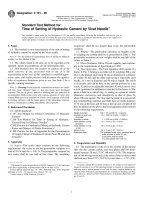 Designation: C 191 – 99 - Time of Setting of Hydraulic Cement by Vicat Needle1 pptx