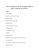 Thủ tục cho gia hạn nợ đối với các chương tín dụng mà người vay tham gia vào tổ TK&VV pps