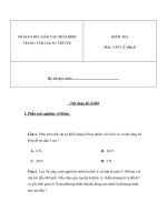 Đề kiểm vật lý lớp 10 thời gian 60 phút - Đề số 2 docx