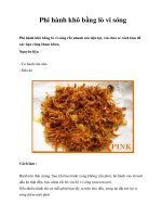 Phi hành khô bằng lò vi sóng doc