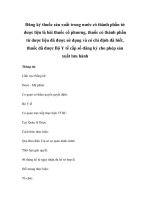 Đăng ký thuốc sản xuất trong nước có thành phần từ dược liệu là bài thuốc cổ phương, thuốc có thành phần từ dược liệu đã được sử dụng và có chỉ định đã biết, thuốc đã được Bộ Y tế cấp số đăng ký cho phép sản xuất lưu hành ppt