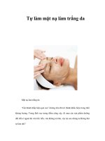 Tự làm mặt nạ làm trắng da potx