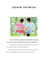 Chuyên đề: Tuổi Mới Lớn pps