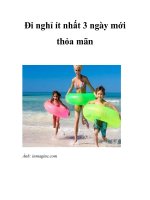 Đi nghỉ ít nhất 3 ngày mới thỏa mãn pdf