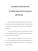 Về những người nuôi ảo tưởng thế giới bên kia - Zarathustra đã nói như thế ppsx