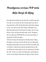 Wordpress revises WP trên điện thoại di động pot