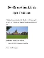 20 việc nhớ làm khi du lịch Thái Lan pdf