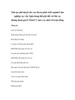 Thủ tục phê duyệt cho vay Dự án phát triển ngành Lâm nghiệp vay vốn Ngân hàng thế giới đối với Hộ vay không tham gia tổ TK&VV mức vay dưới 30 triệu đồng docx