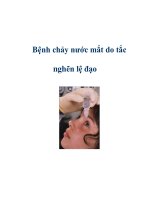 Bệnh chảy nước mắt do tắc nghẽn lệ đạo docx