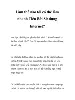 Làm thế nào tôi có thể làm nhanh Tiền Bởi Sử dụng Internet? ppt