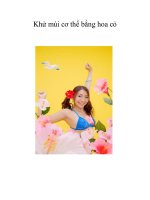 Khử mùi cơ thể bằng hoa cỏ potx