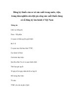 Đăng ký thuốc của cơ sở sản xuất trong nước, viện, trung tâm nghiên cứu đặt gia công sản xuất thuốc đang có số đăng ký lưu hành ở Việt Nam pps