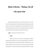 Bệnh Glôcôm - Những vấn đề cần quan tâm docx