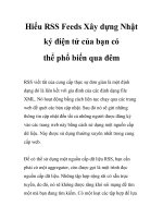 Hiểu RSS Feeds Xây dựng Nhật ký điện tử của bạn có thể phổ biến qua đêm ppsx