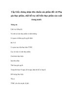 Cấp Giấy chứng nhận tiêu chuẩn sản phẩm đối với Phụ gia thực phẩm, chất hỗ trợ chế biến thực phẩm sản xuất trong nước pot