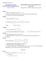 Đề Toán TN Trường Phan Đình Phùng