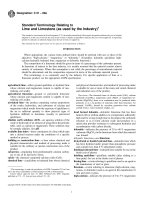 Designation: C 51 – 00a - Lime and Limestone (as used by the Industry)1 pptx