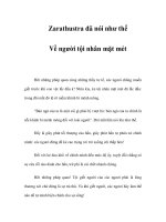 Về người tội nhân mặt mét - Zarathustra đã nói như thế pps