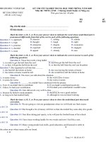 Đề thi tốt nhiệp THPT năm 2009 - Môn Tiếng Anh - M853 pot