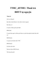 TTHC_45/THU: Thoái trả BHYT tự nguyện pptx