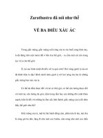 VỀ BA ĐIỀU XẤU ÁC - Zarathustra đã nói như thế docx