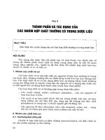 Giáo trình dược liệu (Bài 3) pdf