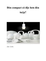 Đèn compact có độc hơn đèn tuýp? docx